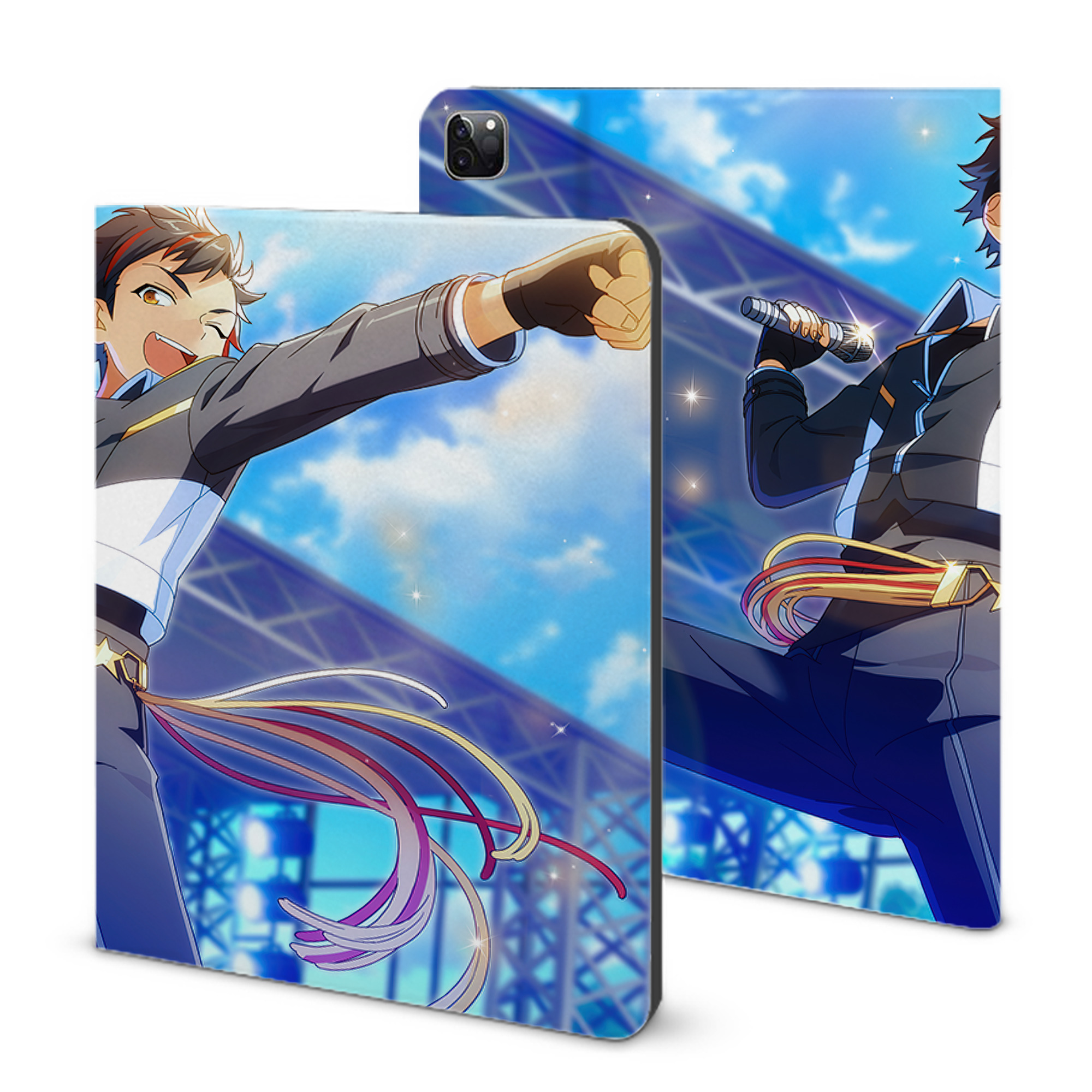 （画像用） あんさんぶるスターズ! Ensemble Stars IPad ケース ブック型 PUレザー TPU 耐衝撃 軽量 薄型 ペン収納なし 全面保護 IPad 各モデル対応